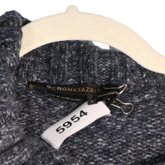 BCBGMAXAZRIA Cardigan Sweater Women Large Gray Wool Blend Knit Cozy Elegant Luxe - Picture 7 of 7